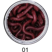 River Long Worm 10 cm Bloody 12\'li Silikon Kurt Yem