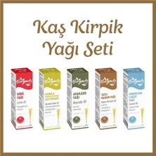 Kaş Kirpik Yağı Seti (Hint,ozon,avokado,tatlı Badem,hindistan Cevizi) 20 ml 5'li Set Damlalıklı