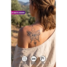 BP Tattoo 24 Saatte Beliren Yarı Kalıcı Kelebek Dövmesi (Suya Dayanıklı, Gerçekçi Görünüm)
