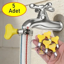 Neler Geldi Neler 5 Adet Hortum Kelepçesi (Plastik Kelebek Bağlantılı) Paslanmaz Çelik Metal Hortum Kelepçesi 16-20 mm Ayarlanabilir El Sıkmalı