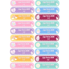 Atatuğ Hediyelik 20 Adet Parlak Kuşe Okul Etiketi - Isim Yazılı, Hazır Kesimli A4 Sticker
