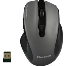 Classone WL600 Serisi Kablosuz Mouse, Siyah/gri