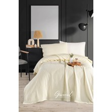 Güvenal Siena | %100 Pamuk Tek Kişilik 160X230 cm Düğme Detaylı Yastık Kılıf'lı Örgü Pike Takımı