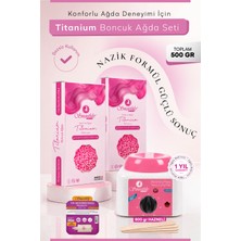 Smoothly 2 Adet 250gr Soyulabilen Boncuk Ağda Seti, Ayarlı Ağda Isıtıcı Makine, Masaj Yağı, Spatula Seti