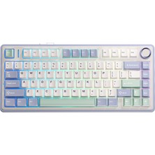 Aula F75 Mekanik Rgb Tkl Ice Vein Switch Kablosuz Makrolu Hot Swap Klavye Pastel