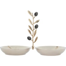 Mudo Home Olıve Ikili  Dekoratif Sunumluk  25X112X18 cm