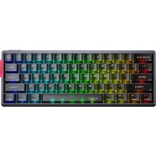 Aula AG60 Pro Alüminyum Manyetik Klavye Hall Effect Aether Switch 8000Hz Rgb Tkl Hot Swap Oyuncu Klavyesi Şeffaf Siyah