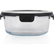 Schafer Retro Kilitli Saklama Kabı Yuvarlak 900 Ml-Inox