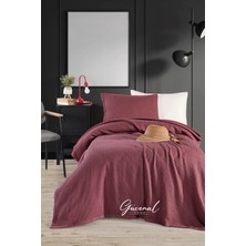 Güvenal Siena | %100 Pamuk Tek Kişilik 160X230 cm Düğme Detaylı Yastık Kılıf'lı Örgü Pike Takımı