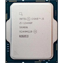 Intel Core I5 13400F Tray 2.5ghz (Turbo 4.48GHZ) 20MB Cache LGA1700 13.nesil Kutusuz Işlemci (Kdo)