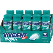 Vivident Xylit Extra Nane Aromalı  Şekersiz Tatlandırıcılı Draje Sakız 66 gr x 12 Adet