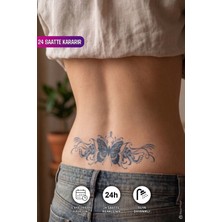 BP Tattoo Kelebek Motifli Yarı Kalıcı Bel Dövmesi - Suya Dayanıklı, 1 Aya Varan Kalıcılık