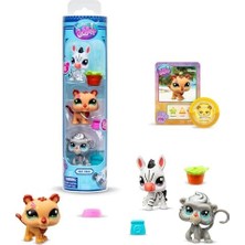 Littlest Pet Shop Bandai Zoo Pets BF00597 Seti, 3 Evcil Hayvan, Aksesuar, Koleksiyon Kartı ve Sanal Kod, 7. Nesil, Evcil Hayvanlar #96, #97, #98, 4 Yaşından Büyük Çocuklar +