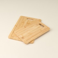 Balsa Bambu 2'li Kesme Tahtası - Açık Kahverengi
