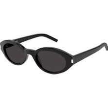 Yves Saint Laurent Sl 567 001 Siyah Gri Oval Kadın Erkek Güneş Gözlüğü