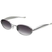 Bottega Veneta BV1386S 003 Gümüş Oval Erkek Kadın Gözlüğü Güneş Gözlüğü