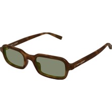 Yves Saint Laurent Sl 908 003 Havana Green Recycled Rectangle Güneş Gözlüğü