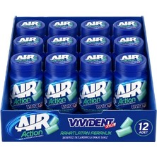 Vivident Xylıt Aır Actıon Nane ve Ökaliptus Aromalı Şekersiz Tatlandırıcılı Draje Sakız 67 G x 12 Adet