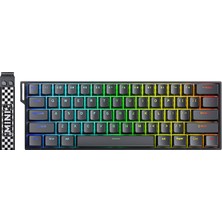 Aula Mini 60 He Hall Effect Manyetik Klavye Rapid Trigger Stromrise Switch 8000Hz Tkl Hot Swap Oyuncu Klavyesi Siyah