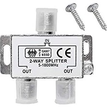 4818 2 Li Uydu Çanak Splitter Kablo Tv Rg6 Anten Çoklayıcı Dağıtıcı