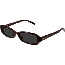 Yves Saint Laurent Sl 872 Erin 003 Havana Dark Grey Oval Güneş Gözlüğü