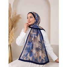 SFG Life Moda Çiçek Desenli Medine Ipeği Çerçeveli Şal
