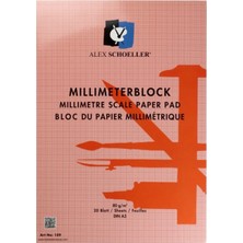Alex Schoeller Alex Teknik ( Milimetrik ) Kırmızı Bloknot 80 Gram A3 20 Yaprak