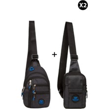 Sannora Bags Unısex Keten Telefon Bölmeli ve 5 Fermuarlı Bel ve Çapraz Omuz Çanta Göğüs Seyahet Günlük Bodybag