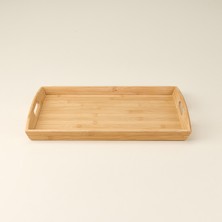 Bambum Escudella Büyük Dikdörtgen Tepsi - Açık Kahverengi - 44,5X29,5 cm