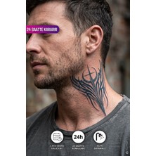 BP Tattoo 24 Saatte Kararan Yarı Kalıcı Boyun Dövmesi - Tribal Çizgi Tasarımlı, Suya Dayanıklı