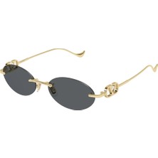 Valentino VG0032S 001 Gold Grey Geometric Kadın Güneş Gözlüğü