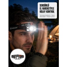 Nilavia Şarj Edilebilir LED Far Hareket Sensörlü 5 Modlu Outdoor Yeni Nesil - AL002A-62TYC6