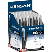 Pensan Büro Siyah Tükenmez Kalem Ince Uçlu 50'li Pk