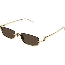 Gucci GG1278S 001 Altın Kahverengi Kadın Erkek Güneş Gözlüğü