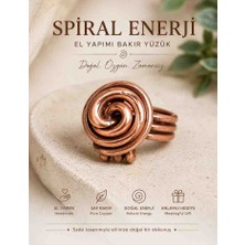 Wedo El Yapımı Saf Bakır Spiral Unisex Yüzük