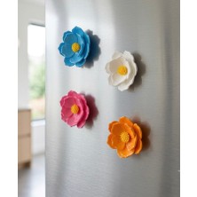 Nana Art     4’lü Çiçek Magnet Seti