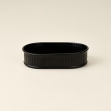 Evstyle Oval Tepsi Organizer - Siyah - 20X13 cm