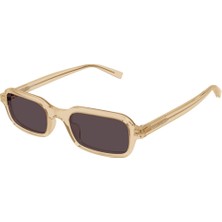 Yves Saint Laurent Sl 908 004 Yellow Brown Rectangle Güneş Gözlüğü