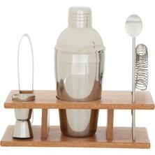 Mudo Home Natural Ahşap Standlı Içki Seti 6'lı