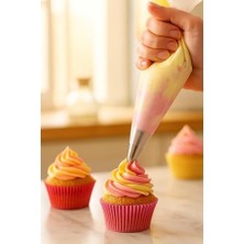 Çok Amaçlı Pasta Süsleme Seti 9 Parça 5 Duy Krema Torbası Adaptörü Spatula Silikon Fırça ile Kek Cupcake Kurabiye Dekorasyon Malzemeleri Profesyonel Pastacılık Seti