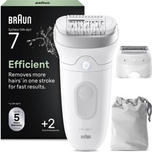 Braun Silk·épil 7 Epilatör, Islak ve Kuru, Kalıcı Pürüzsüz Cilt, 7-041
