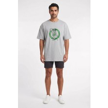 Lixa Future Gen Celtic Gri Oversize Erkek T-Shirt 142102