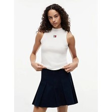 Tommy Hilfiger Tjw Kadın Slim Badge Rib Mock Üst
