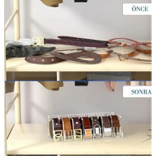 Pleksi Dolap Içi 7 Bölmeli Kemer Organizer Düzenleyici