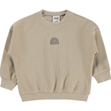 Civil Baby Gökkuşağı Baskılı 3-18 Ay Sweatshirt - Bej