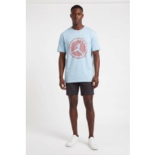 Usa Basketball Jordan Flight Club Mavi Oversize Erkek T-Shirt 141374