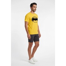 Usa Future Gen Batman Sarı Dar Kalıp Erkek T-Shirt 142078