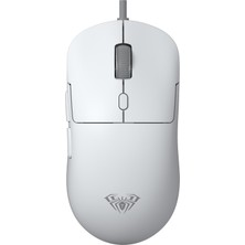 Aula S35 7200 Dpı Rgb Efektli Makrolu USB Kablolu Gaming Oyuncu Mouse Beyaz