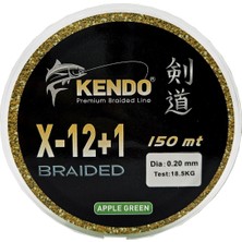 Kendo X-12+1 Braided 150M Apple Green Örgü Ip Misina
