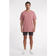 Lixa Basic Pembe Oversize Erkek T-Shirt 141051